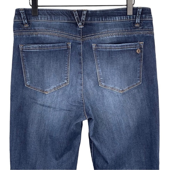 Democracy Ab Solution Jeans 12 Mid Rise Skinny Stretch Denim Slimming Dark Wash - Picture 6 of 10